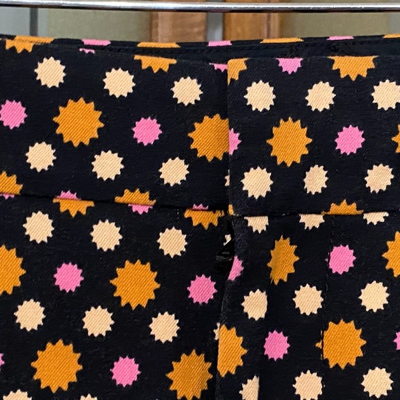 Anthropologies Kick Flare Trouser Pants Starburst Pattern Size 10 - Picture 5 of 14
